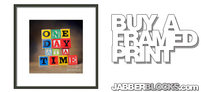 One Day At A Time Framed Print