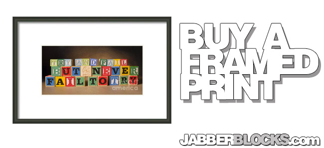 Try And Fail But Never Fail To Try Framed Print